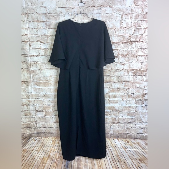 Tuckernuck Pomander Place Leah Cape Dress in Black Size 10 - Picture 6 of 9
